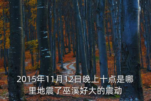 2015年11月12日晚上十點是哪里地震了巫溪好大的震動