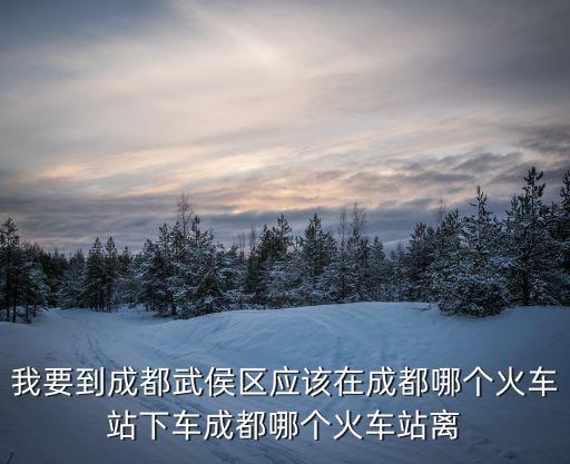 我要到成都武侯區(qū)應該在成都哪個火車站下車成都哪個火車站離