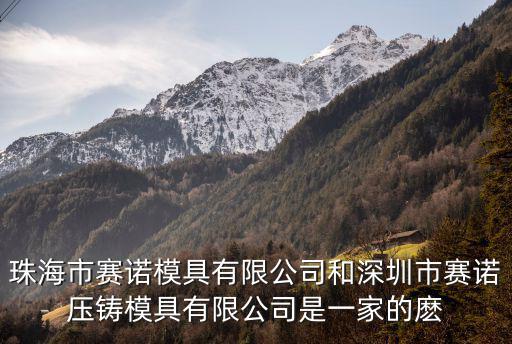 珠海市賽諾模具有限公司和深圳市賽諾壓鑄模具有限公司是一家的麼