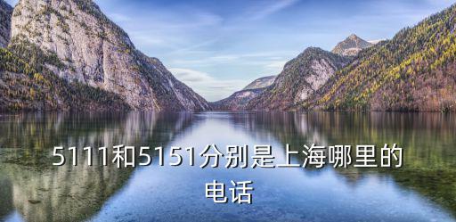5111和5151分別是上海哪里的電話