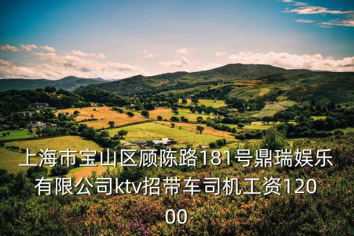 上海市寶山區(qū)司機(jī)，上海市寶山區(qū)顧陳路181號(hào)鼎瑞娛樂有限公司ktv招帶車司機(jī)工資12000