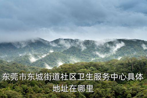 東莞市東城街道社區(qū)衛(wèi)生服務(wù)中心具體地址在哪里