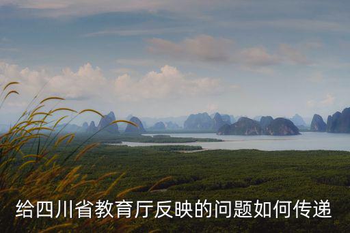 給四川省教育廳反映的問(wèn)題如何傳遞