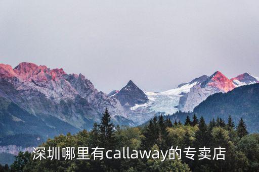 深圳哪里有callaway的專賣店
