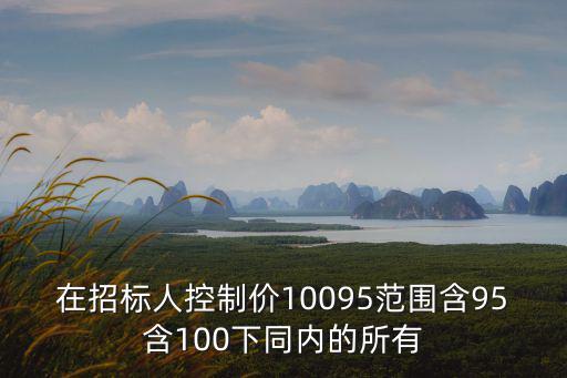 在招標人控制價10095范圍含95含100下同內的所有