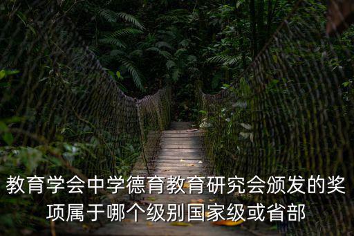 教育學會中學德育教育研究會頒發的獎項屬于哪個級別國家級或省部