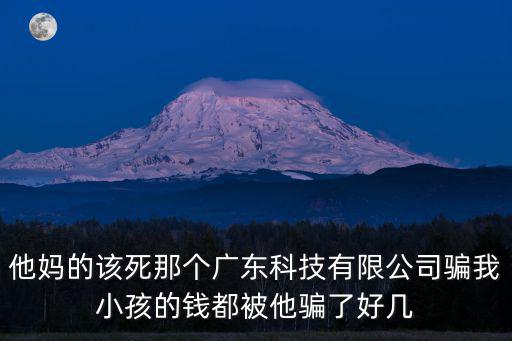 他媽的該死那個廣東科技有限公司騙我小孩的錢都被他騙了好幾