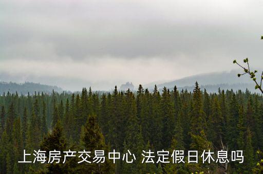 上海房產(chǎn)交易中心 法定假日休息嗎