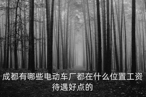 成都市哪里有電瓶車制造廠，成都有哪些電動車廠都在什么位置工資待遇好點的