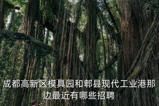 成都高新區模具園和郫縣現代工業港那邊最近有哪些招聘