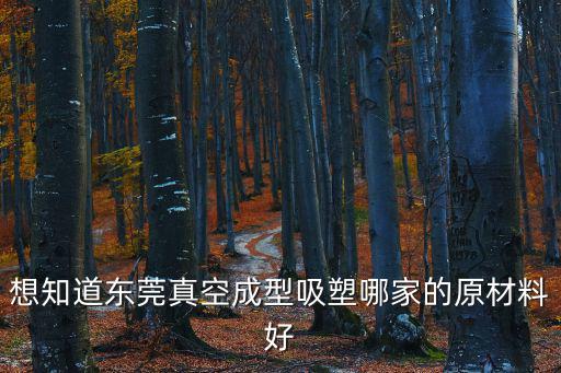 想知道東莞真空成型吸塑哪家的原材料好