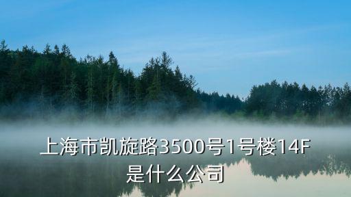上海市凱旋路3500號(hào)1號(hào)樓14F是什么公司