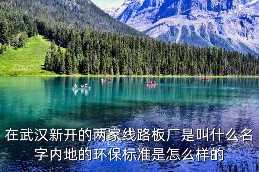在武漢新開的兩家線路板廠是叫什么名字內地的環保標準是怎么樣的