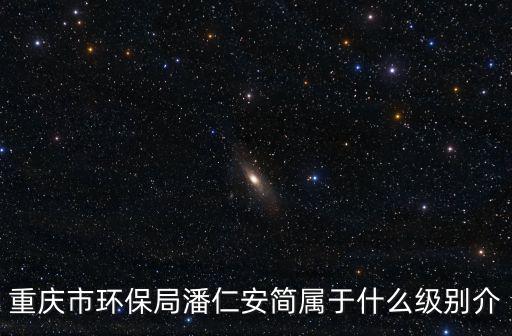 重慶市環保局潘仁安簡屬于什么級別介