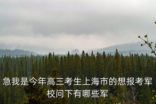 上海市軍校怎么考，上海考生想考軍校有些問題想弄清楚