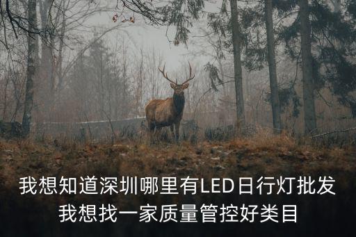 我想知道深圳哪里有LED日行燈批發我想找一家質量管控好類目