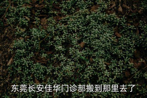 東莞長安佳華門診部搬到那里去了
