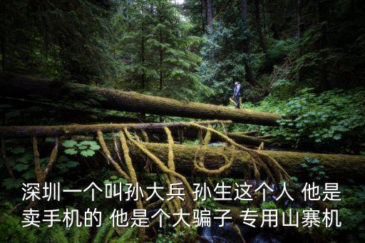 深圳一個叫孫大兵 孫生這個人 他是賣手機的 他是個大騙子 專用山寨機