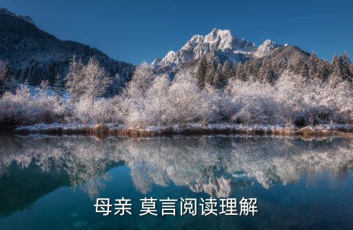 母親 莫言閱讀理解