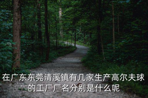 在廣東東莞清溪鎮有幾家生產高爾夫球的工廠廠名分別是什么呢