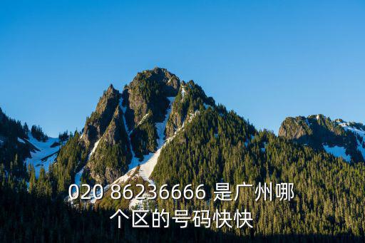 020 86236666 是廣州哪個區的號碼快快