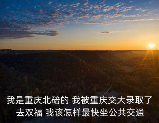 我是重慶北碚的 我被重慶交大錄取了 去雙福 我該怎樣最快坐公共交通
