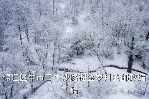 錦江區牛市口牛沙路鎦金歲月的郵政編碼