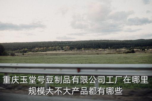 重慶市豆腐制品廠，重慶玉堂號豆制品有限公司工廠在哪里規模大不大產品都有哪些