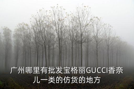 廣州哪里有批發寶格麗GUCCI香奈兒一類的仿貨的地方