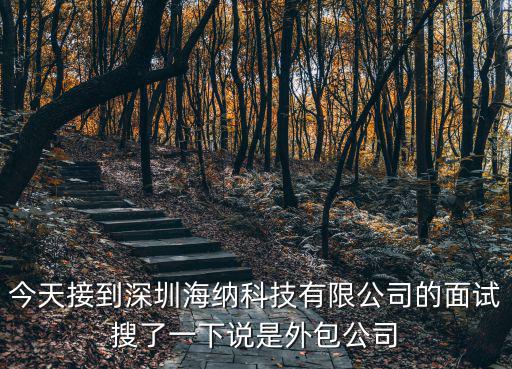 深圳市海納通科技，今天接到深圳海納科技有限公司的面試搜了一下說是外包公司