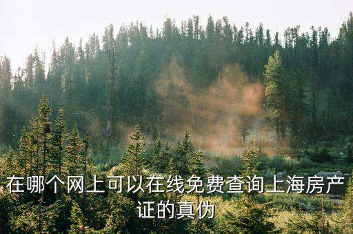 在哪個網上可以在線免費查詢上海房產證的真偽