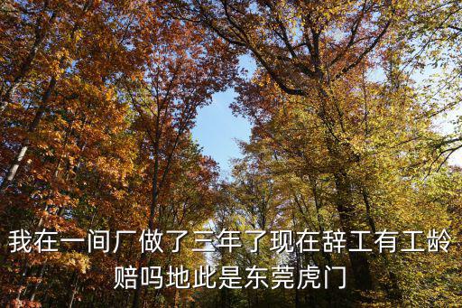 我在一間廠做了三年了現在辭工有工齡賠嗎地此是東莞虎門
