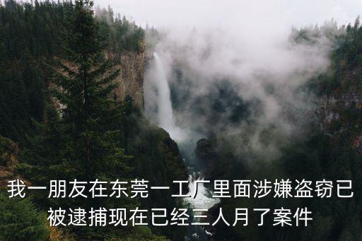 我一朋友在東莞一工廠里面涉嫌盜竊已被逮捕現在已經三人月了案件