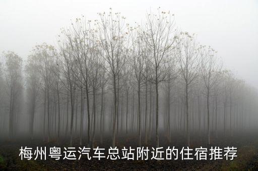 梅州粵運汽車總站附近的住宿推薦