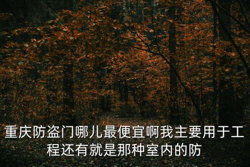 重慶防盜門哪兒最便宜啊我主要用于工程還有就是那種室內的防
