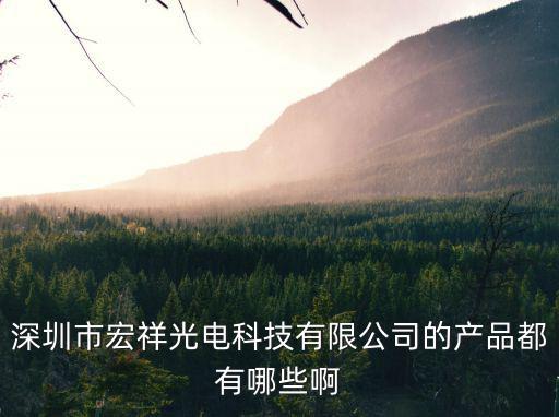 深圳市宏祥光電科技有限公司的產品都有哪些啊