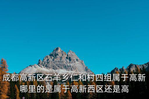 成都高新區石羊鄉仁和村四組屬于高新哪里的是屬于高新西區還是高