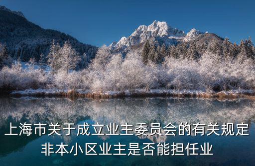 上海市關于成立業主委員會的有關規定非本小區業主是否能擔任業