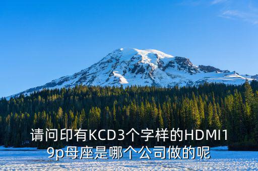 請問印有KCD3個字樣的HDMI19p母座是哪個公司做的呢
