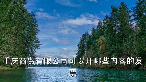 重慶商貿(mào)有限公司可以開哪些內(nèi)容的發(fā)票