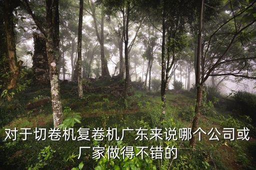 對于切卷機復(fù)卷機廣東來說哪個公司或廠家做得不錯的