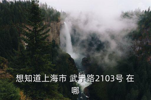 想知道上海市 武寧路2103號 在哪