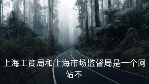 上海工商局和上海市場監督局是一個網站不