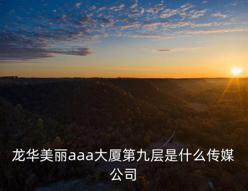 龍華美麗aaa大廈第九層是什么傳媒公司