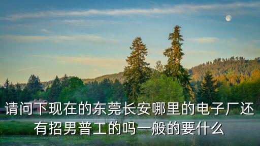 請問下現(xiàn)在的東莞長安哪里的電子廠還有招男普工的嗎一般的要什么