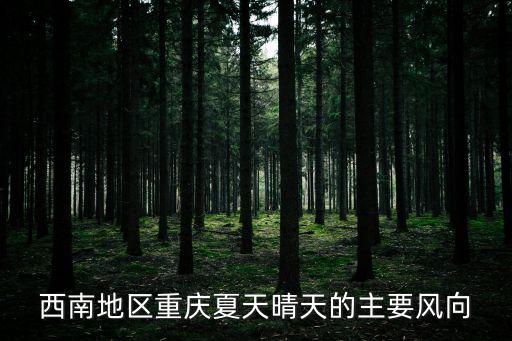 西南地區(qū)重慶夏天晴天的主要風(fēng)向