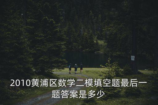 2010黃浦區數學二模填空題最后一題答案是多少
