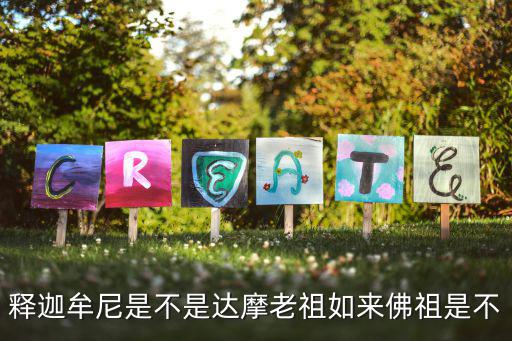 釋迦牟尼是不是達摩老祖如來佛祖是不