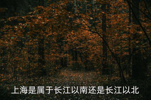 上海是屬于長(zhǎng)江以南還是長(zhǎng)江以北