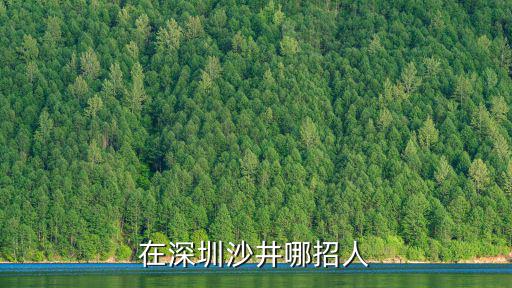 在深圳沙井哪招人